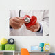 Doctor holding heart Wall Decal