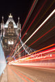Tower Bridge and car lights trail in London, UK Wall Decal