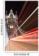 Tower Bridge and car lights trail in London, UK Wall Decal