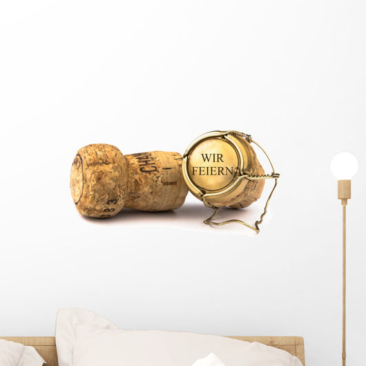 Champagnerkorken - Wir feiern Wall Decal