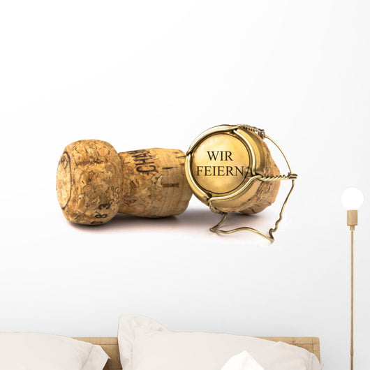 Champagnerkorken - Wir feiern Wall Decal