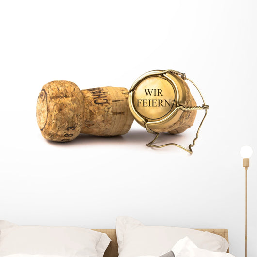 Champagnerkorken - Wir feiern Wall Decal