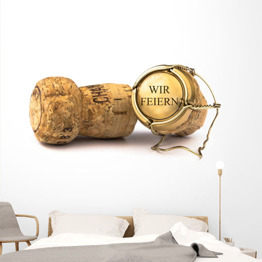 Champagnerkorken - Wir feiern Wall Decal