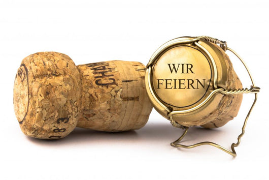 Champagnerkorken - Wir feiern Wall Decal