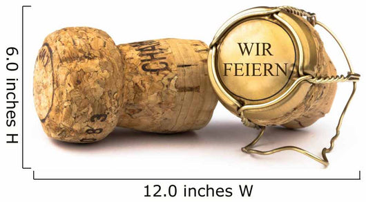 Champagnerkorken - Wir feiern Wall Decal