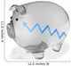 Transparent piggy bank with blue graph inside. Wall Decal