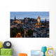 Edinburgh Skyline from Calton Hill at dusk, Scotland, UK Wall Decal