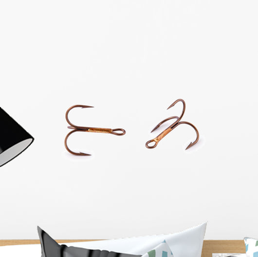 Treble fishing hook (Clipping path) Wall Decal
