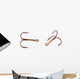 Treble fishing hook (Clipping path) Wall Decal