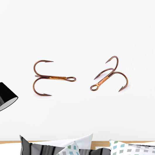 Treble fishing hook (Clipping path) Wall Decal