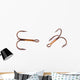 Treble fishing hook (Clipping path) Wall Decal