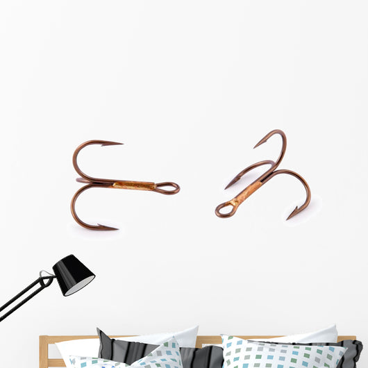 Treble fishing hook (Clipping path) Wall Decal