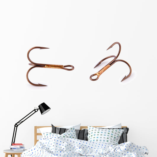 Treble fishing hook (Clipping path) Wall Decal