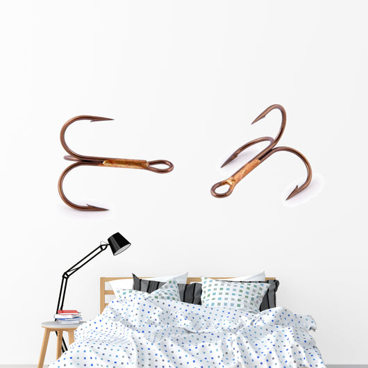 Treble fishing hook (Clipping path) Wall Decal