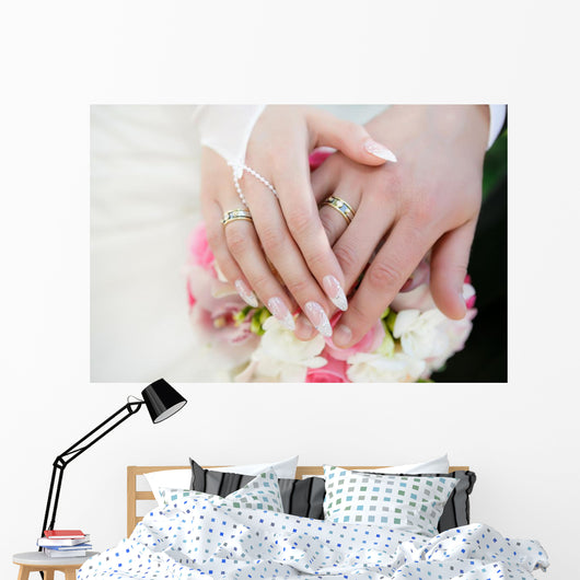 Hands Groom and Bride Wall Decal