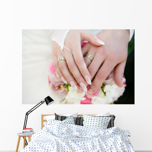 Hands Groom and Bride Wall Decal