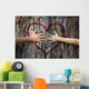 Couple Touching Heart Wall Decal