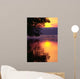 Canada Geese Landing On Lake At Sunrise Wall Decal