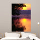 Canada Geese Landing on Lake at Sunrise Wall Decal