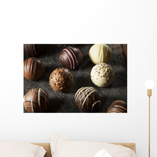 Fancy Dark Chocolate Truffles Wall Decal