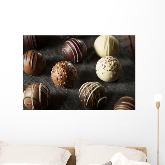 Fancy Dark Chocolate Truffles Wall Decal