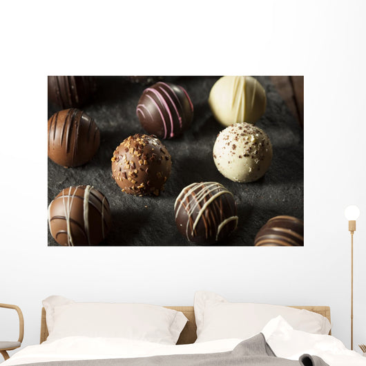 Fancy Dark Chocolate Truffles Wall Decal