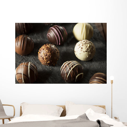 Fancy Dark Chocolate Truffles Wall Decal