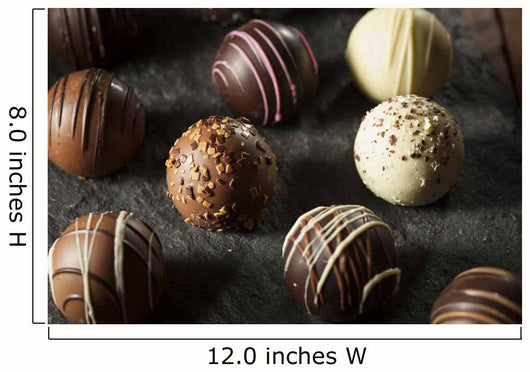 Fancy Dark Chocolate Truffles Wall Decal