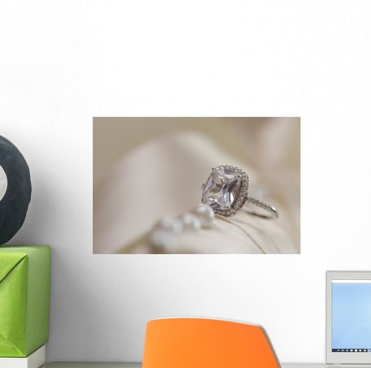 Wedding Ring with Diamond Wall Decal