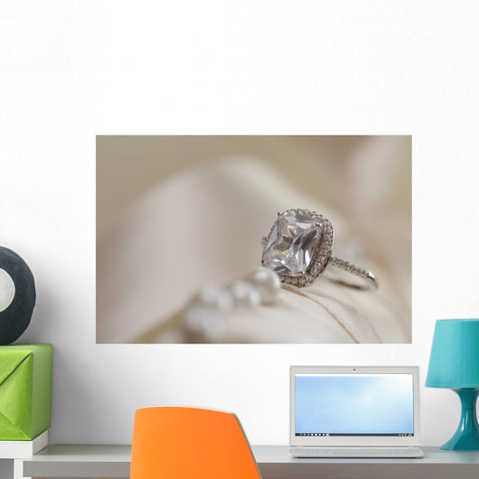 Wedding Ring with Diamond Wall Decal