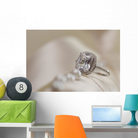 Wedding Ring with Diamond Wall Decal