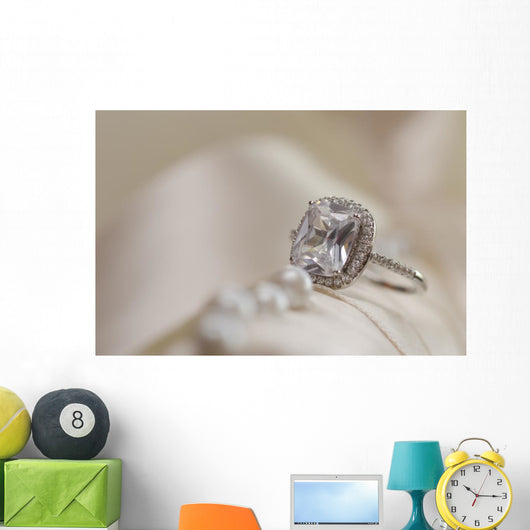 Wedding Ring with Diamond Wall Decal