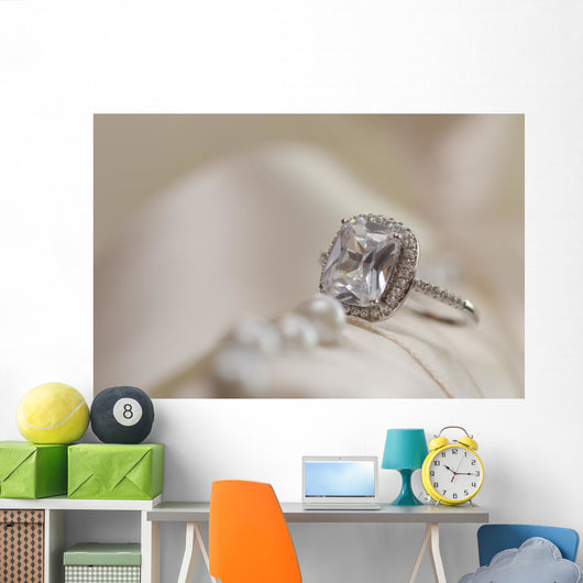 Wedding Ring with Diamond Wall Decal