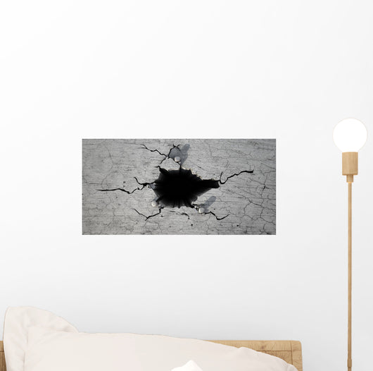 Hole Cracked Ground Wall Decal