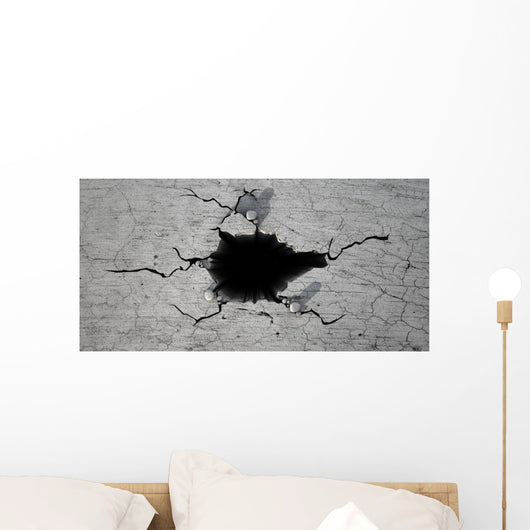Hole Cracked Ground Wall Decal