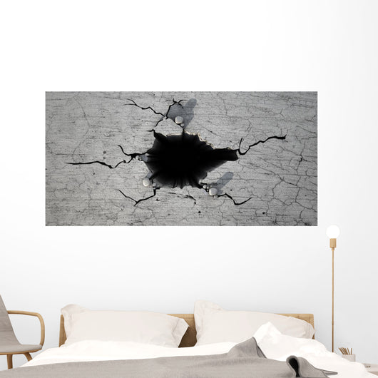 Hole Cracked Ground Wall Decal