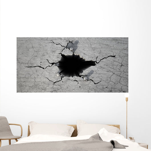 Hole Cracked Ground Wall Decal