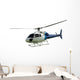 White Helicopter with Working Wall Decal