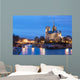 Notre Dame de Paris at dusk, France. Wall Decal