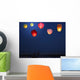 Multi-colored Lanterns Sky Wall Decal