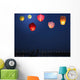 Multi-colored Lanterns Sky Wall Decal