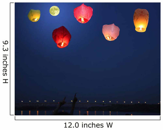 Multi-colored Lanterns Sky Wall Decal