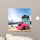 Winter Skiing Scene Wall Decal