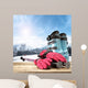 Winter Skiing Scene Wall Decal