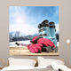 Winter Skiing Scene Wall Decal