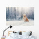 Golden Retriever Sits Frost Wall Decal