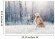 Golden Retriever Sits Frost Wall Decal