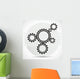 gears on a gray background with spots Wall Decal