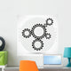 gears on a gray background with spots Wall Decal