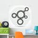 gears on a gray background with spots Wall Decal